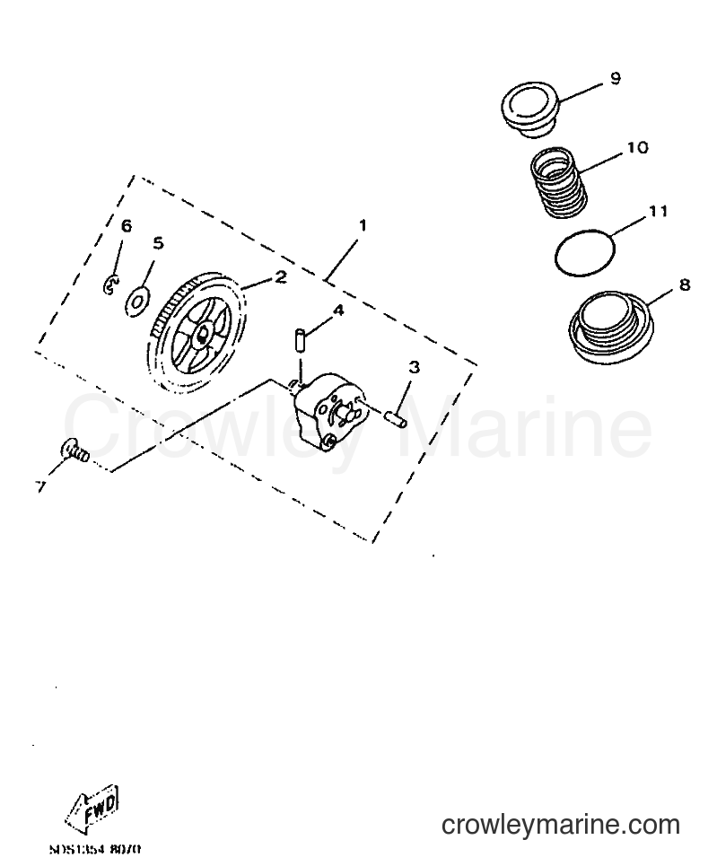 1999 Scooter YP125E - YP125E (5DS8) [010] - OIL PUMP