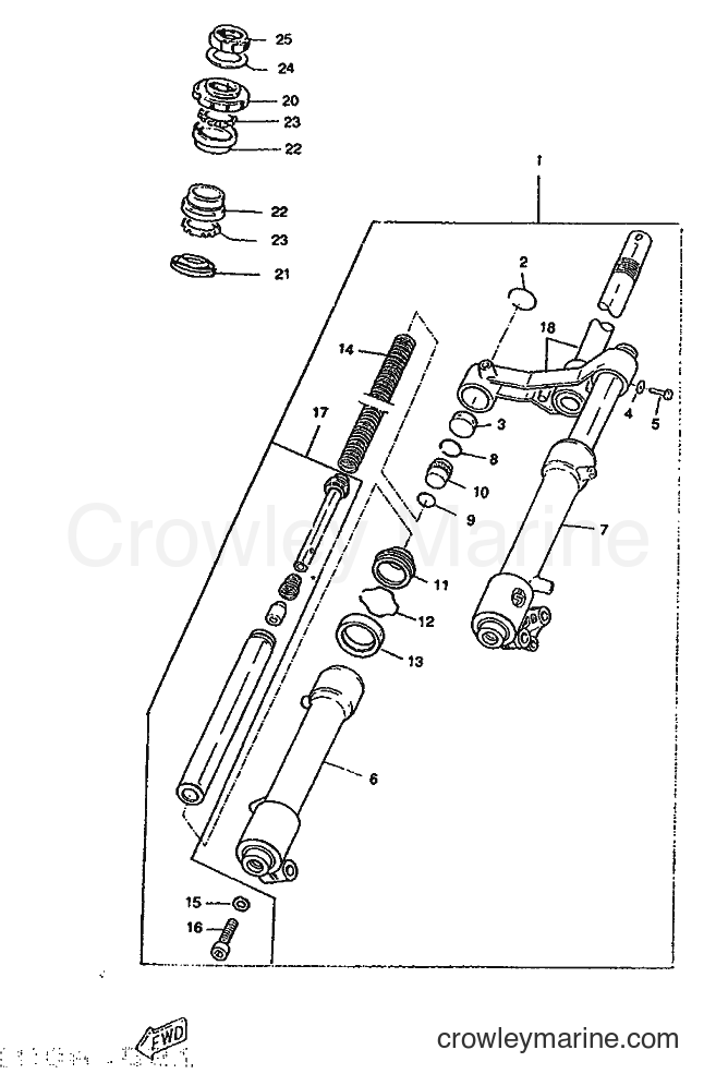 1996 Scooter CW50RSP - CW50RSP (4WL1) [999] - FRONT FORK