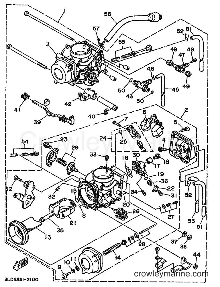 1995 Dirt Bike XTZ750 - XTZ750 (4PY1) [999] - CARBURETOR