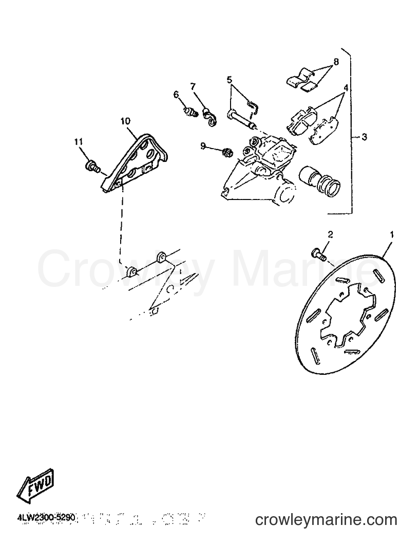 Yamaha Motors TT600E (4LW4) [010] - REAR BRAKE CALIPER