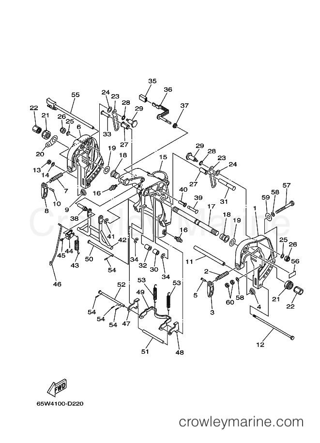 Yamaha Motors F25ELHD (65W4) [190] - BRACKET 1