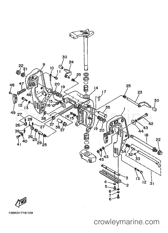 Yamaha Motors E60HE (6K5) [010] - BRACKET 1