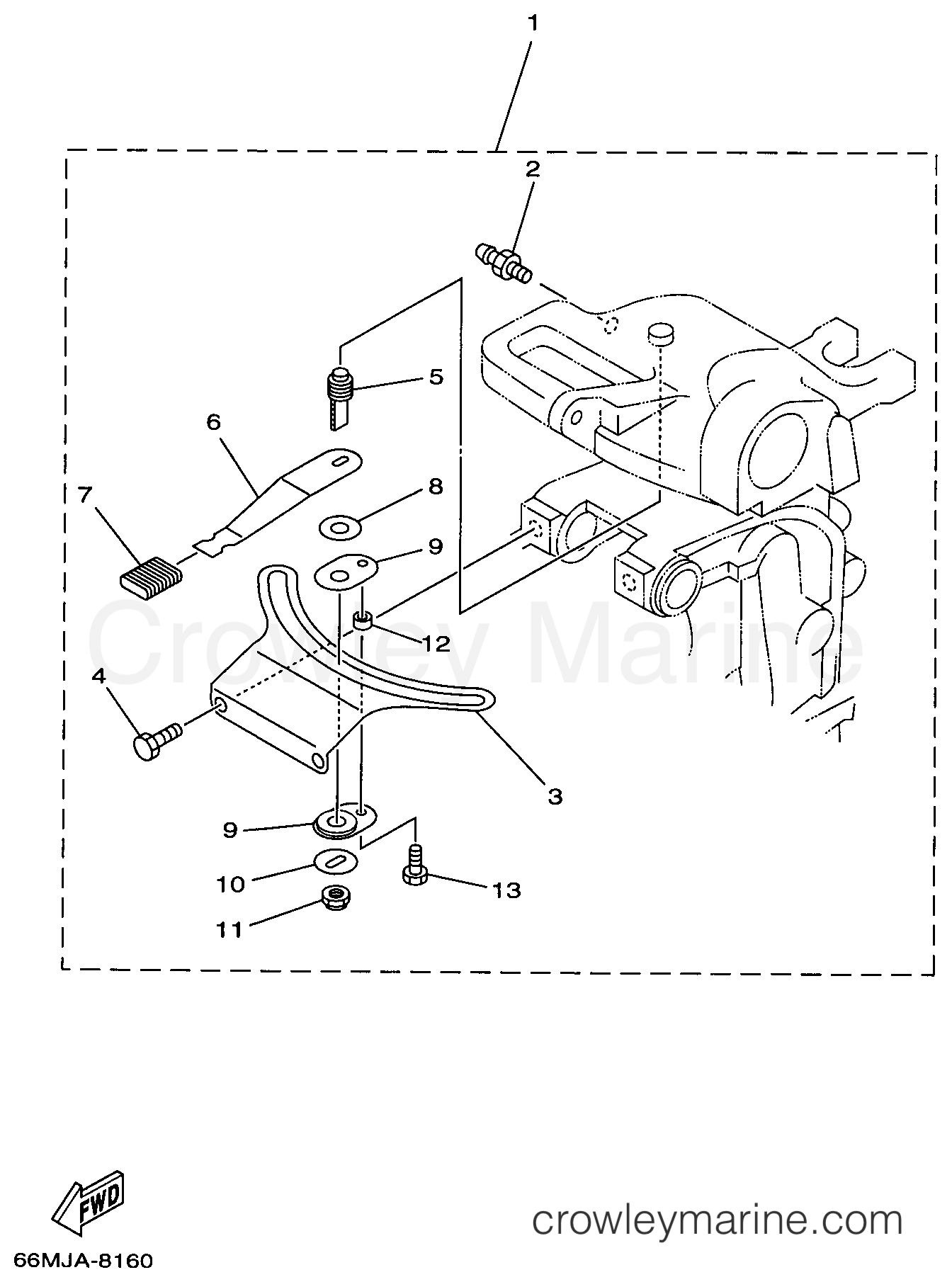Yamaha Motors F15ESHW - STEERING 2