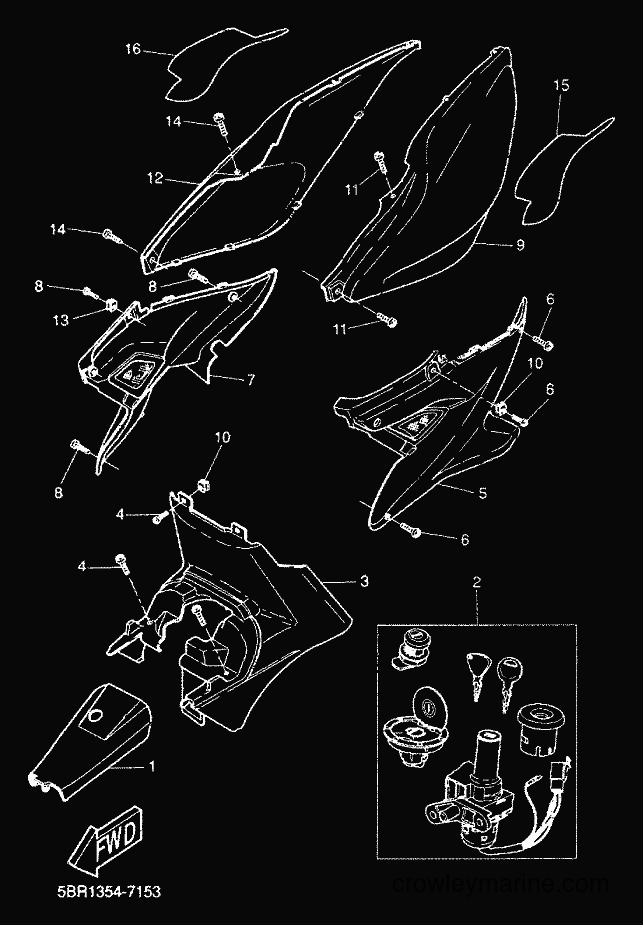 2000 Scooter YQ50 - YQ50 (5HEN) [010] - SIDE COVER