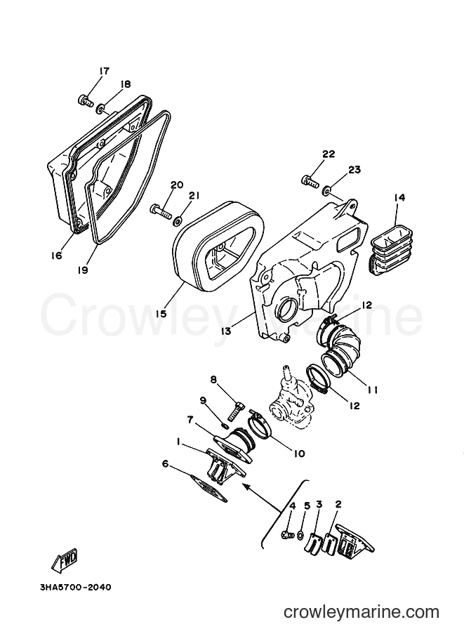 1999 Street Bike AG100F - AG100F (5HS1) [010] - INTAKE