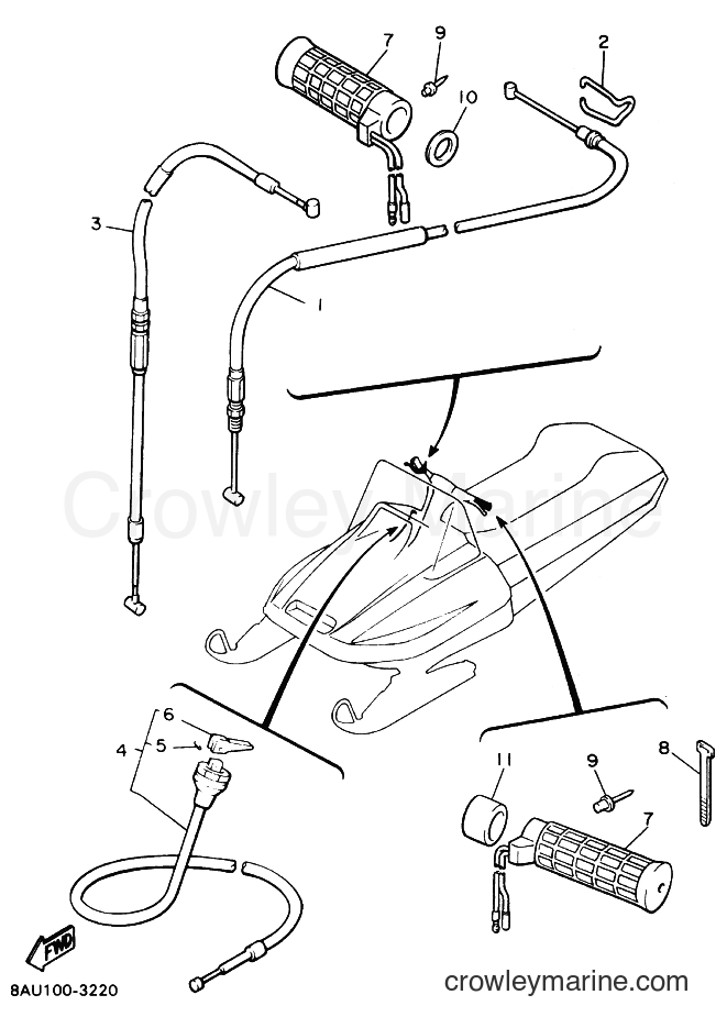 Yamaha Motors VK540E-2 (8AC2) [040] - CONTROL CABLE