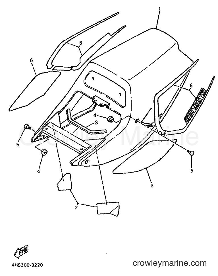 Yamaha Motors YZF750SP (4JA4) [010] - SIDE COVER