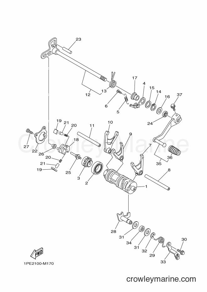 Yamaha Motors YFM700R (2LSA) [010] - SHIFT CAM & FORK