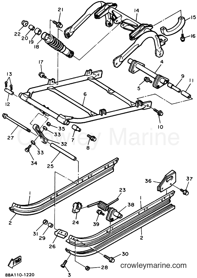 1991 Snowmobile SV125E - SV125E (88B1) [010] - TRACK SUSPENSION 2