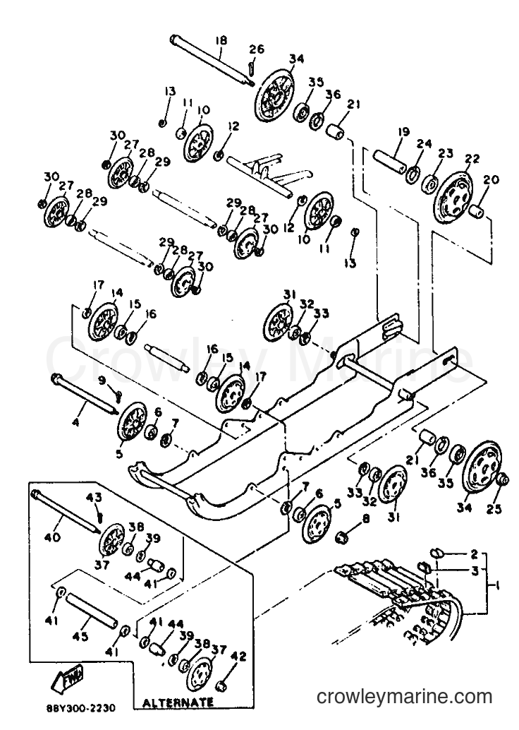 1992 Snowmobile PZ480ST - PZ480ST (88Y2) [010] - TRACK SUSPENSION 1