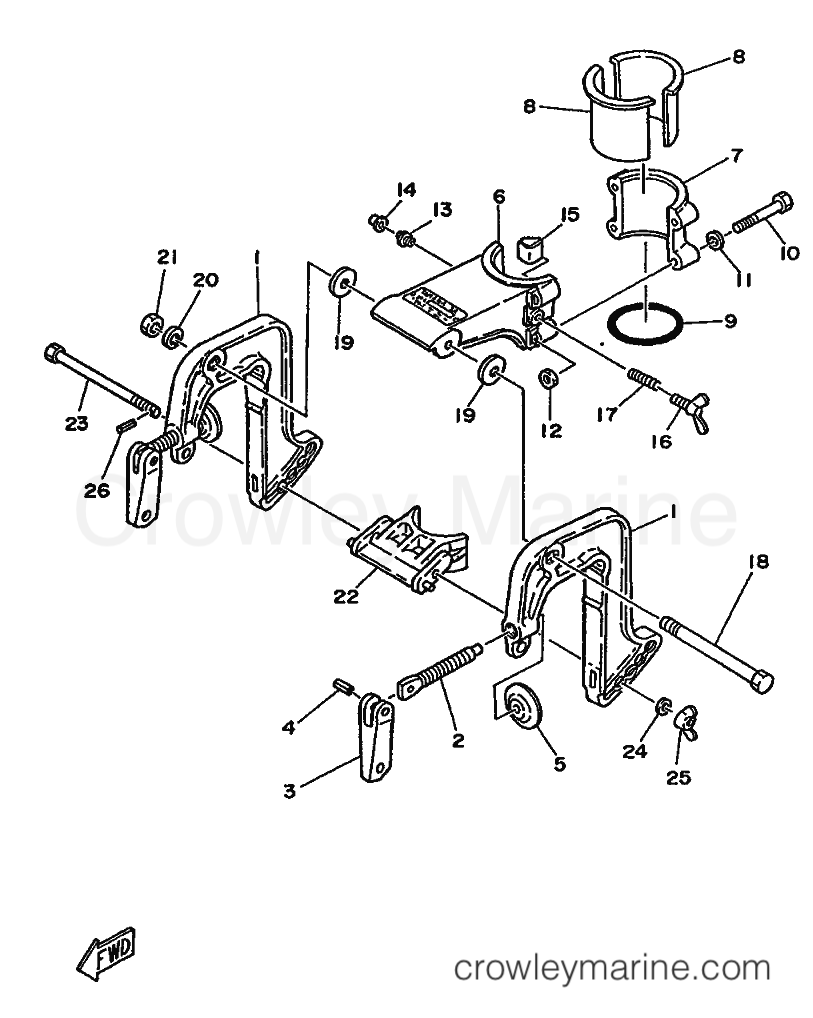 Yamaha Motors 2B (6A1) [999] - BRACKET