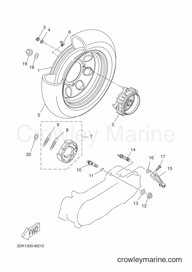 Yamaha Motors YN50E (2DK1) [080] - REAR WHEEL