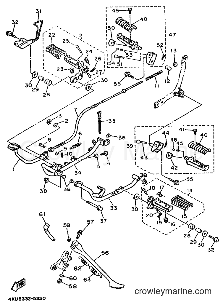 1995 Cruiser XV535 - XV535 (4MC3) [999] - STAND & FOOTREST