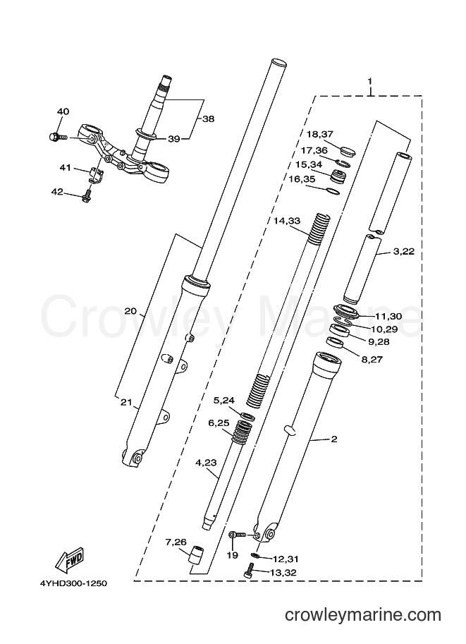 Yamaha Motors XV535 (4YHE) [130] - FRONT FORK