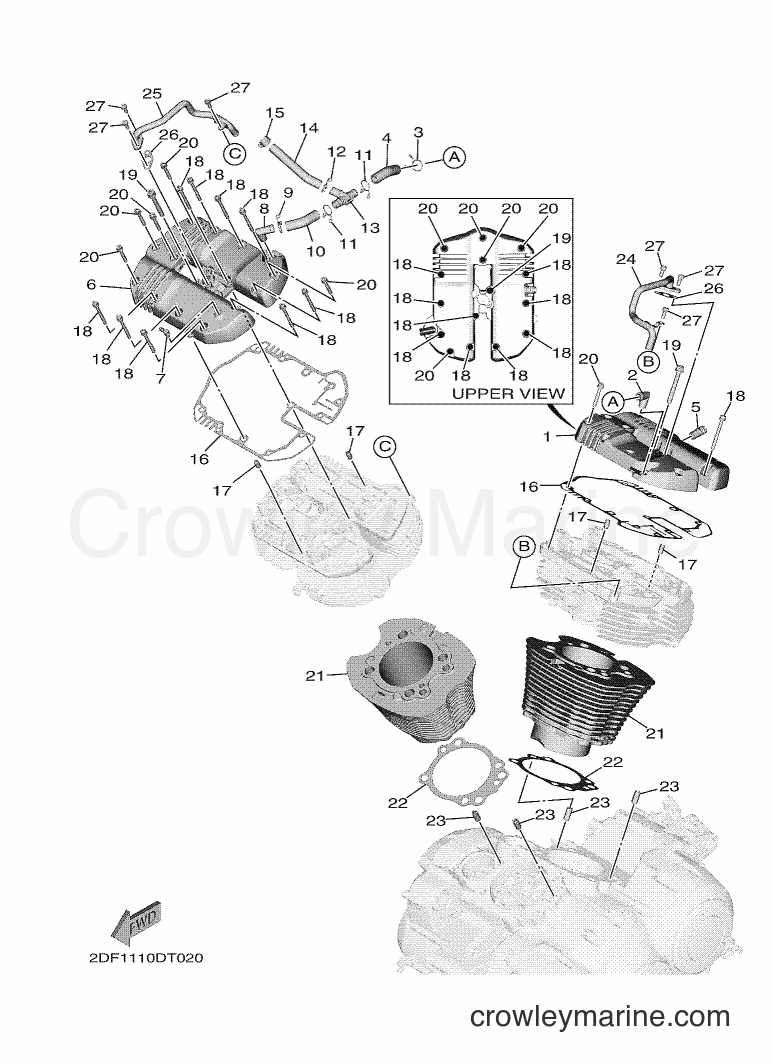 Yamaha Motors XV1900FDD (2DF4) [010] - CYLINDER
