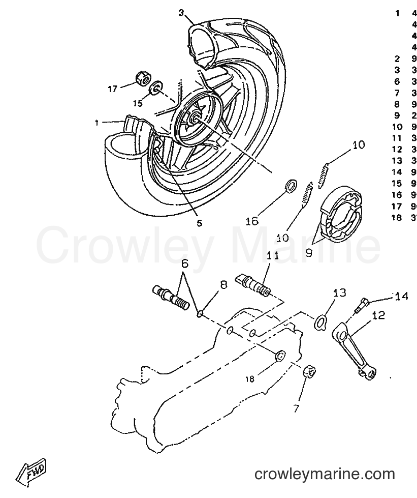 1995 Scooter CW50RS - CW50RS (4TD1) [999] - REAR WHEEL