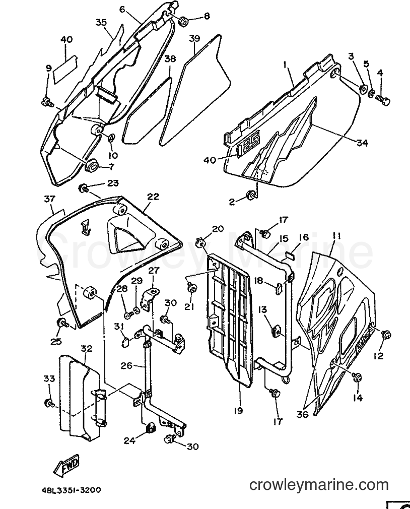 Yamaha Motors DT125RE (4BL3) [999] - SIDE COVER