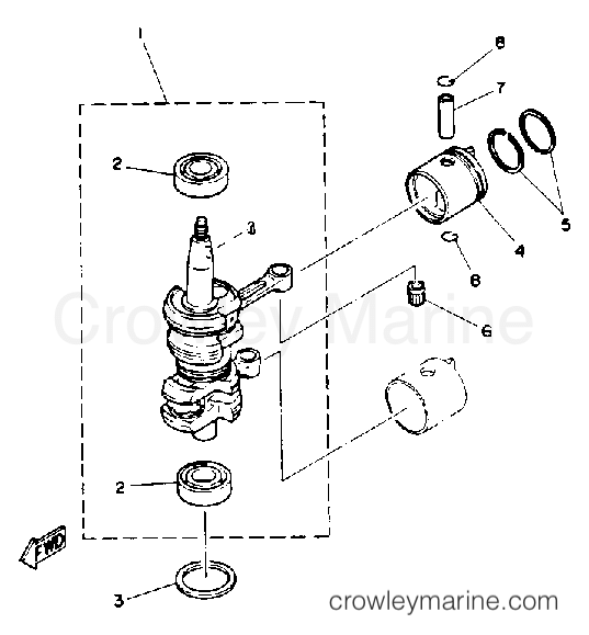 Yamaha Motors 6MLHR - CRANK PISTON