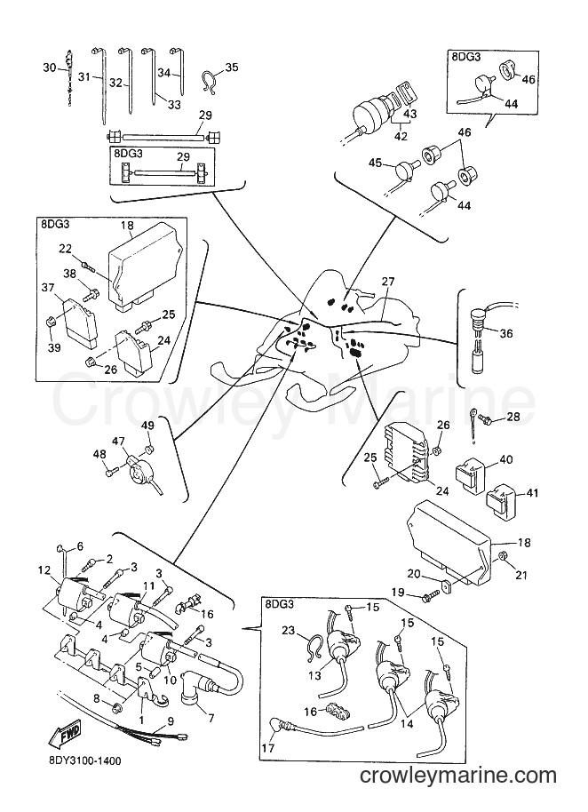 Yamaha Motors VX700DX (8DY3) [020] - ELECTRICAL 1