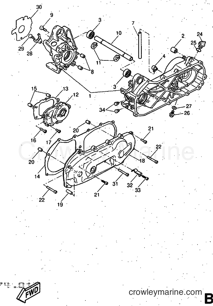 1997 Scooter YQ50 - YQ50 (5CL1) [999] - CRANKCASE