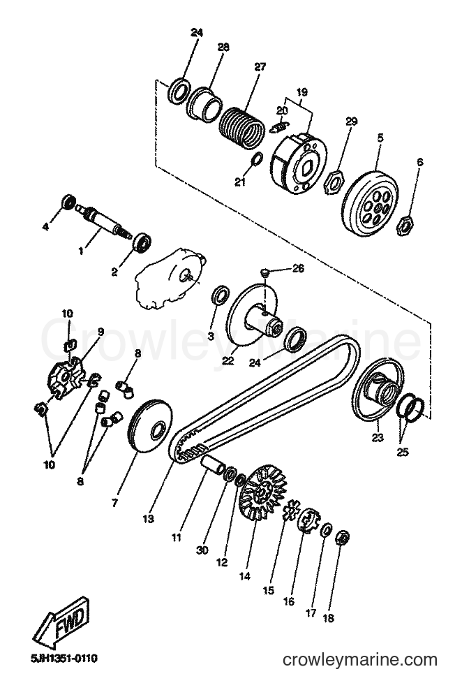 2000 Scooter CW50 - CW50 (5MN1) [040] - CLUTCH