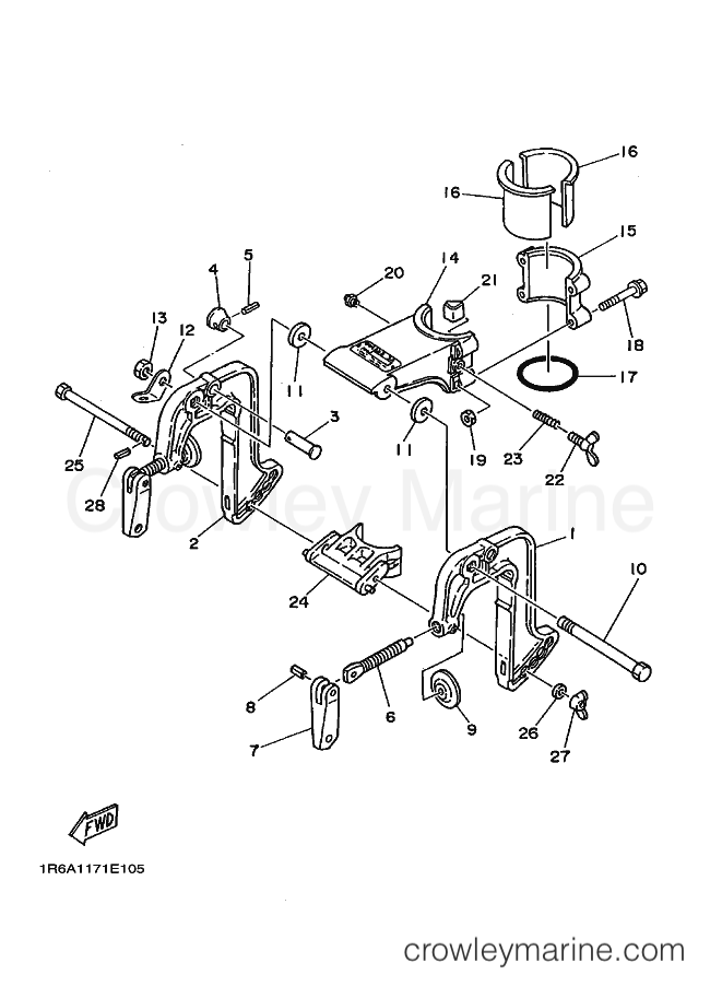 Yamaha Motors 2B (6A1) [030] - BRACKET 1