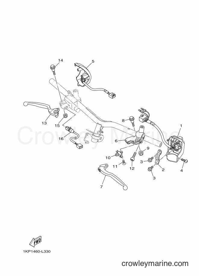 2012 Scooter AL115FX - AL115FX (1KP1) [010] - HANDLE SWITCH & LEVER