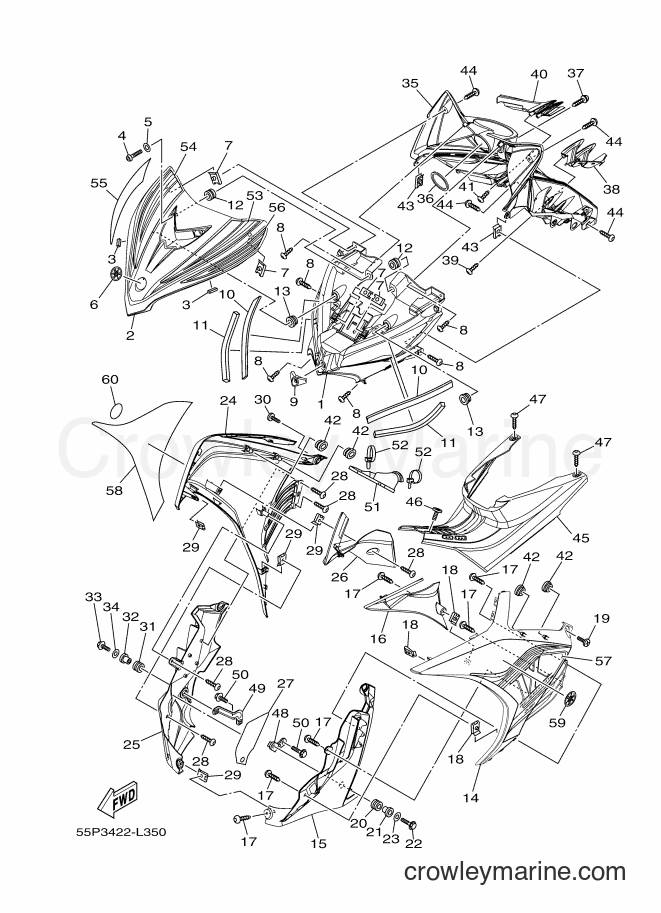 2012 Scooter T135HC - T135HC (55P3) [010] - LEG SHIELD