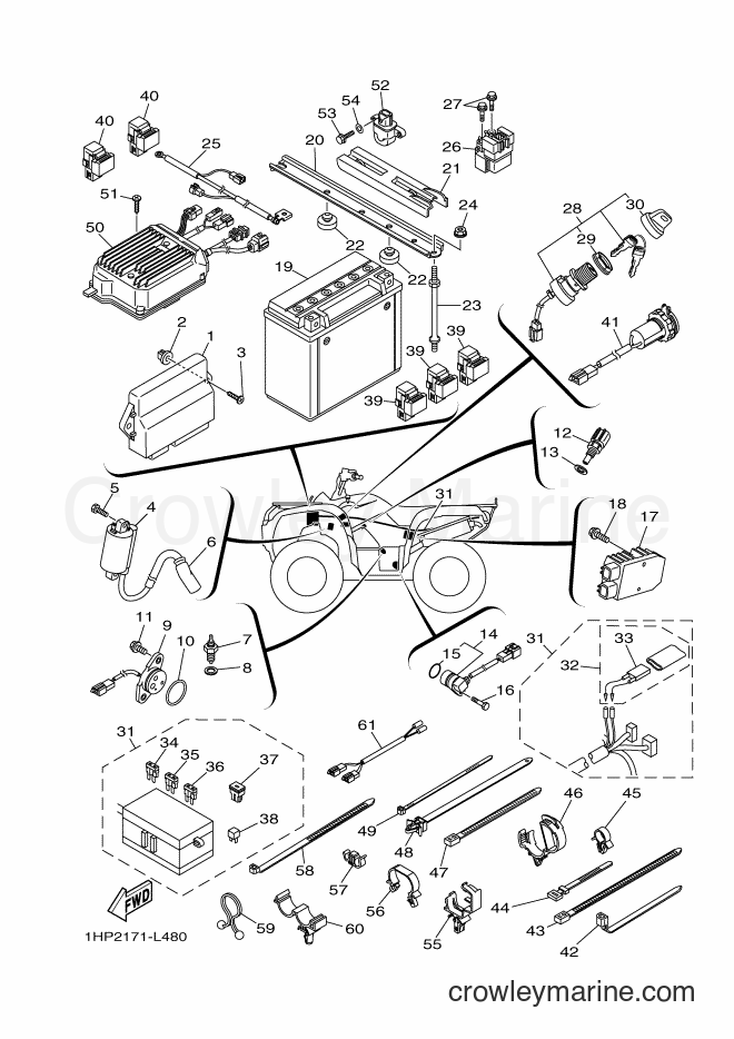 Yamaha Motors YFM700FWAD (1HPF) [010] - ELECTRICAL 1