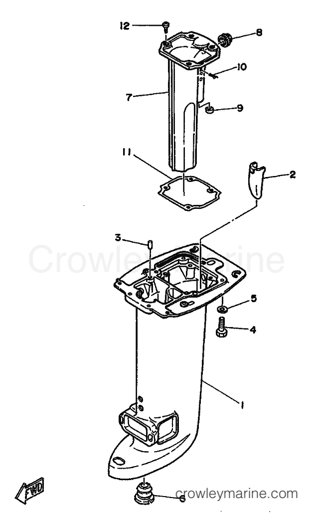 Yamaha Motors 25DE (695) [999] - UPPER CASING