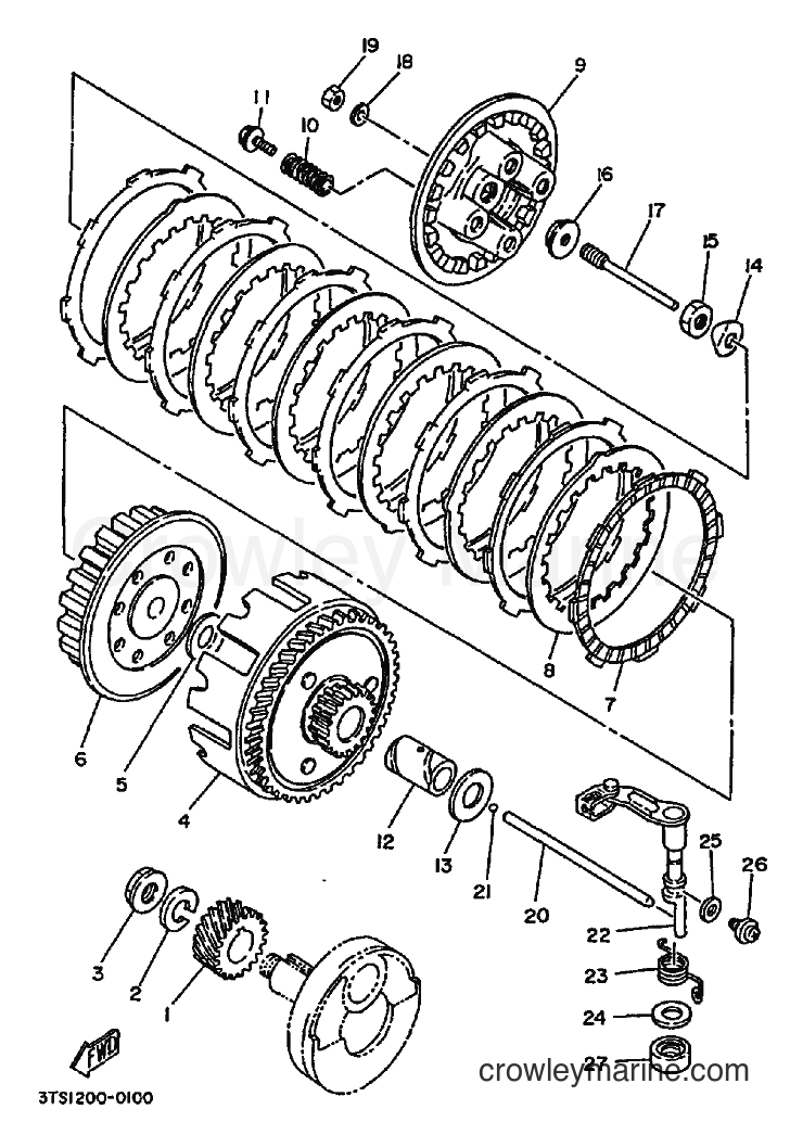 1992 Dirt Bike DT175 - DT175 (3FJ5) [010] - CLUTCH