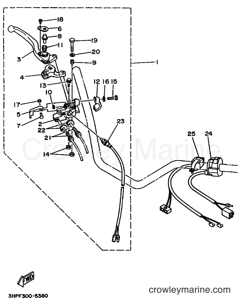 1995 ATV YFM350ER - YFM350ER (3HPF) [999] - HANDLE SWITCH & LEVER