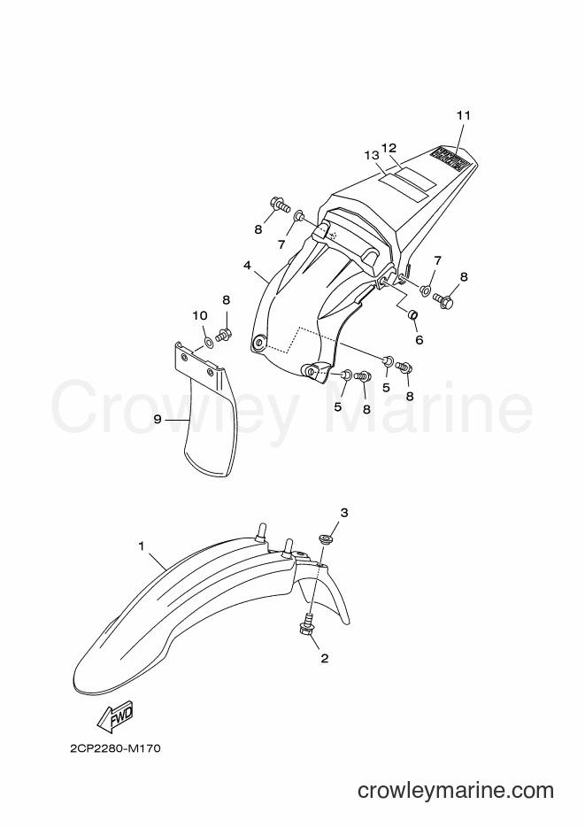 2013 Dirt Bike TT-R125LW - TT-R125LW (2CP2) [010] - FENDER