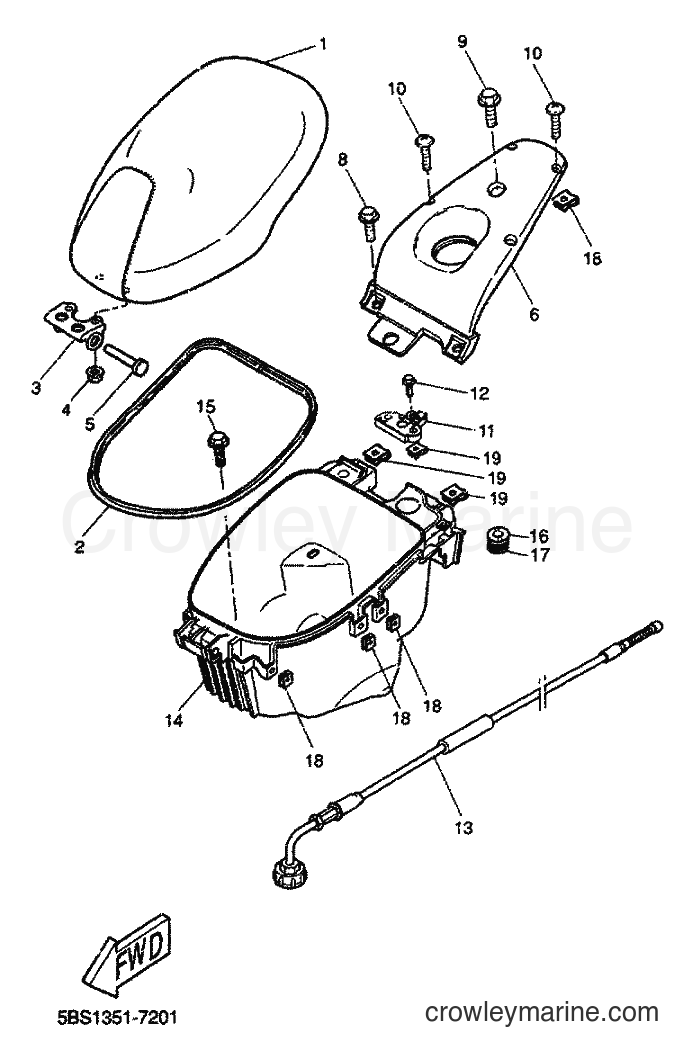 1999 Scooter YQ50 - YQ50 (5KF1) [010] - SEAT & CARRIER