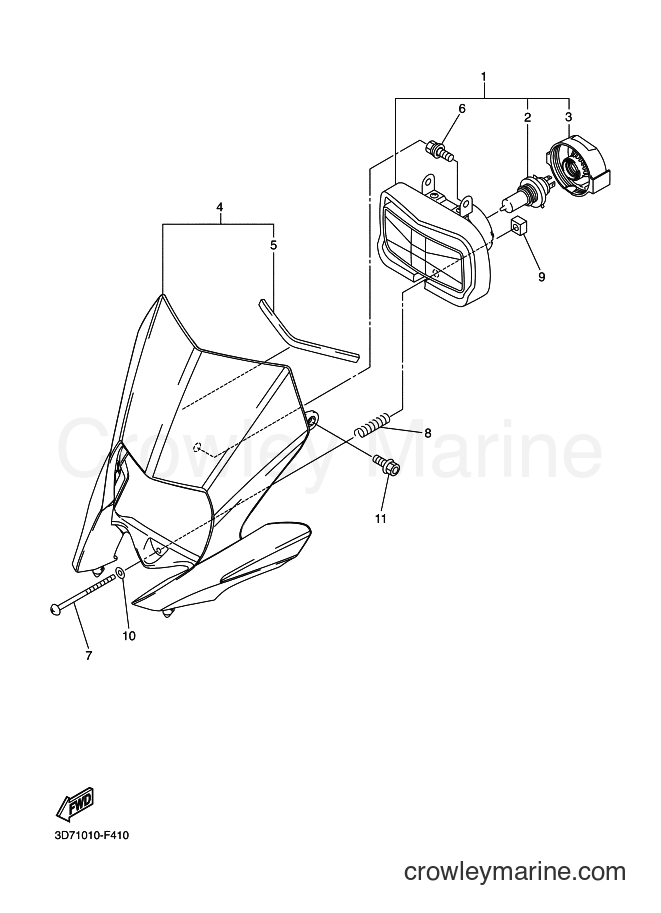 2012 Dirt Bike WR250R - WR250R (3D79) [010] - HEADLIGHT