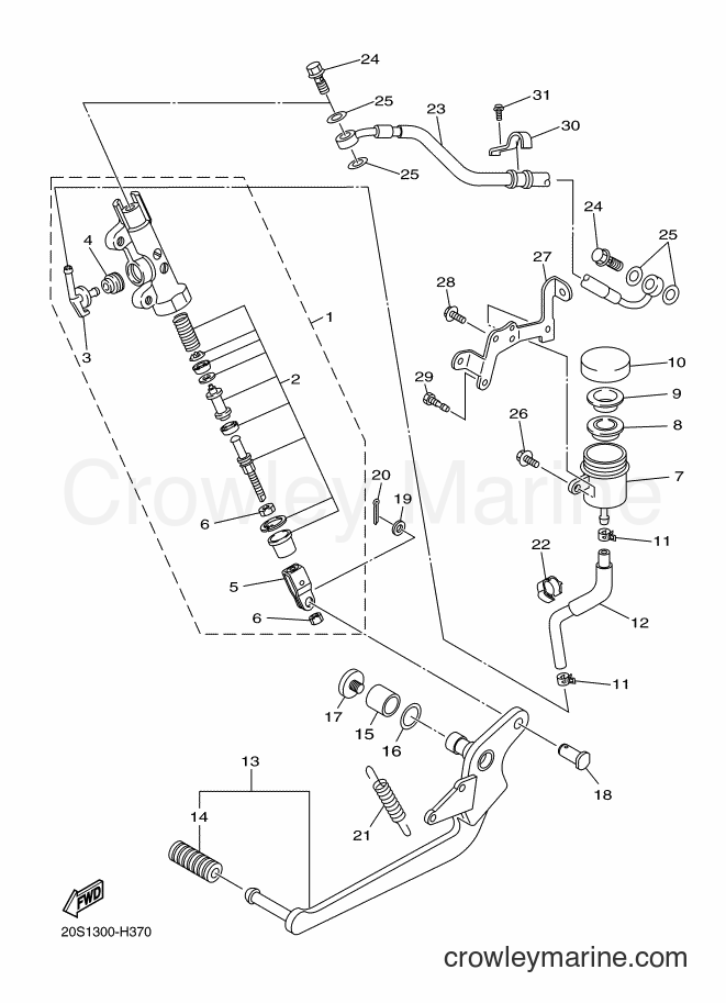 2016 Street Bike XJ6F - XJ6F (2SRC) [010] - REAR MASTER CYLINDER