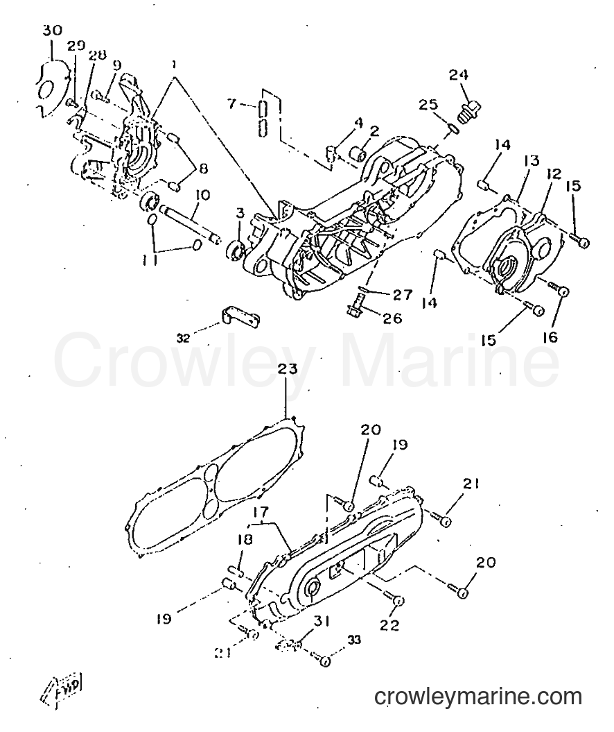 1997 Scooter CW50RSX - CW50RSX (5AY1) [999] - CRANKCASE