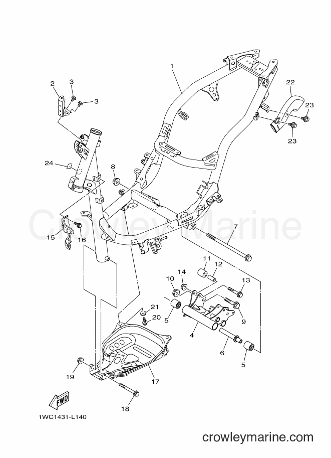 Yamaha Motors XC115S (1WC1) [010] - FRAME