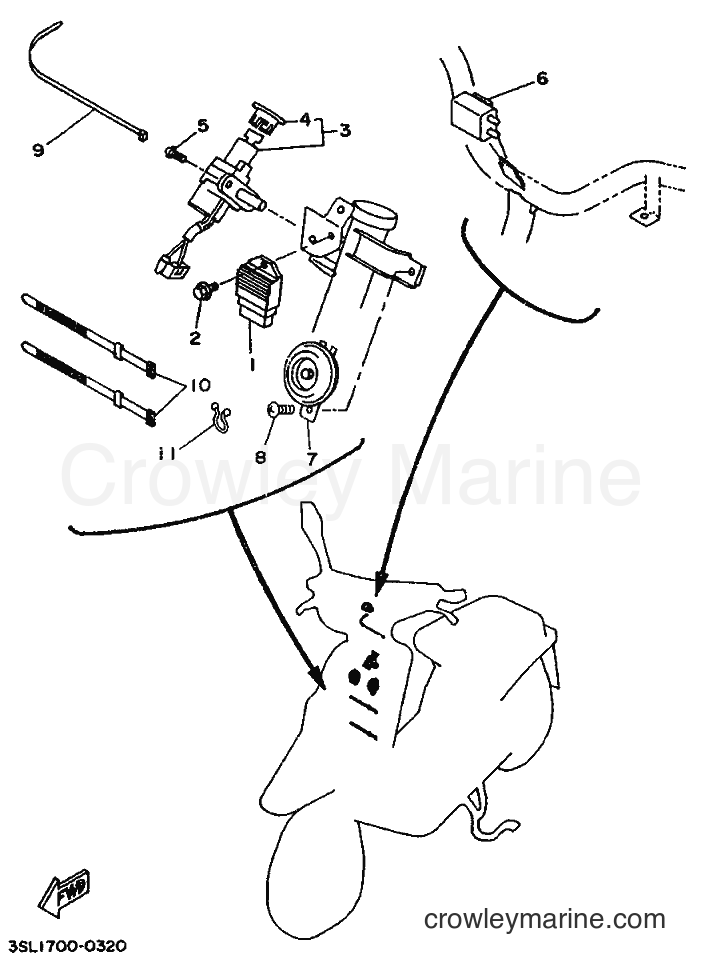 1990 Scooter CW50T - CW50T (3TX1) [999] - HANDLE SWITCH & LEVER