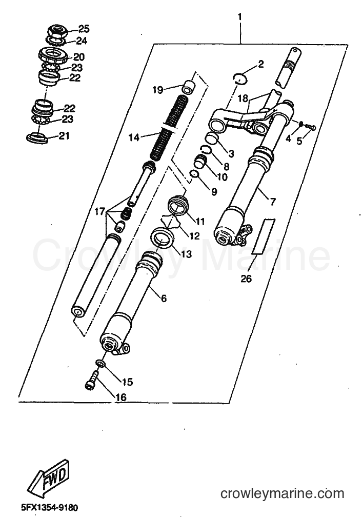 1999 Scooter CW50RS - CW50RS (5FX7) [010] - FRONT FORK