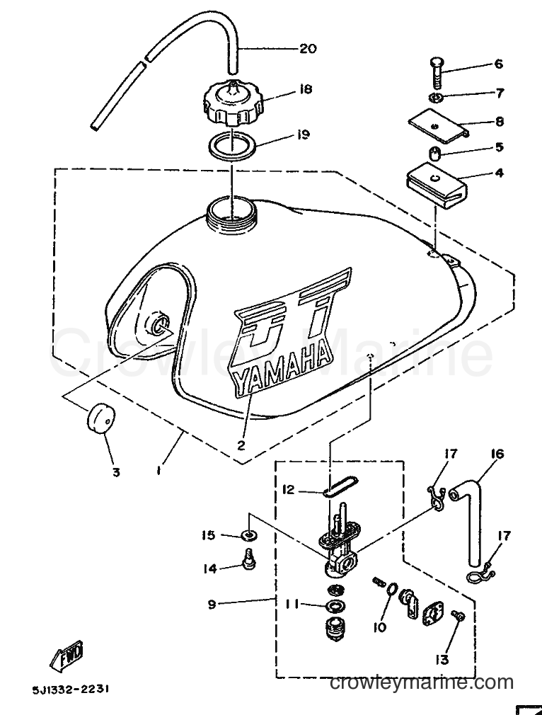 1986 Scooter DT50 - DT50 (29J) [999] - FUEL TANK