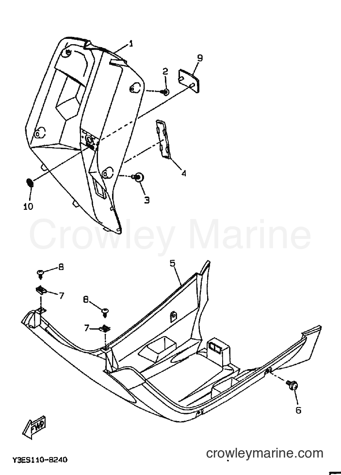 1989 Scooter CW50 - CW50 (3ES2) [010] - LEG SHIELD