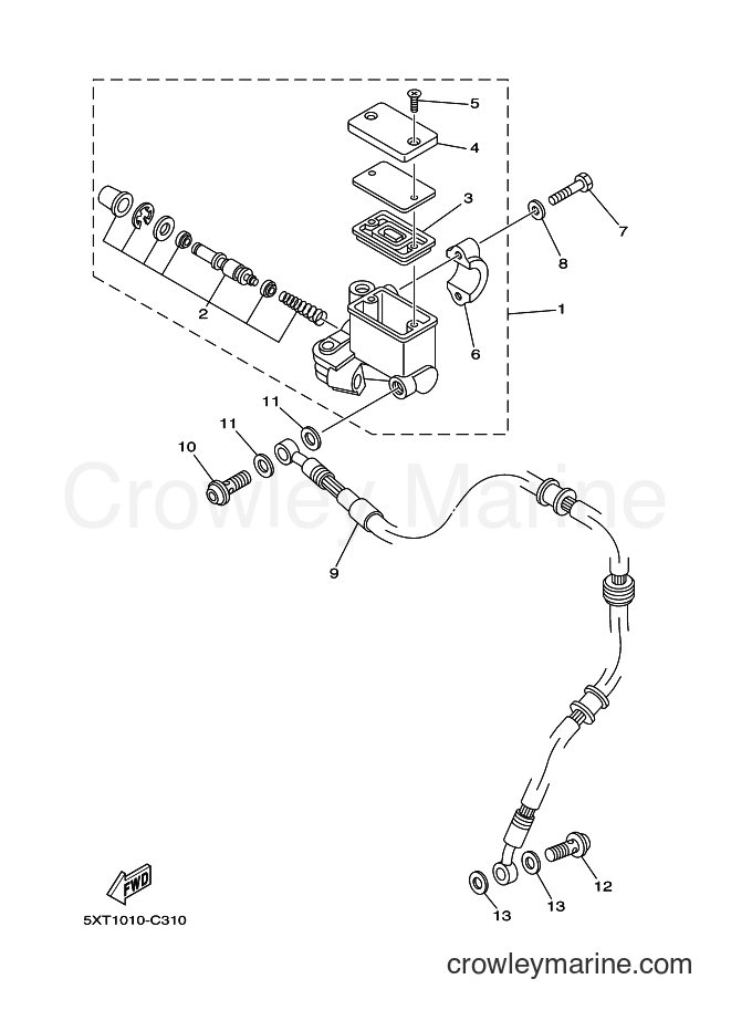 2017 Dirt Bike XG250 - XG250 (5XTC) [010] - FRONT MASTER CYLINDER