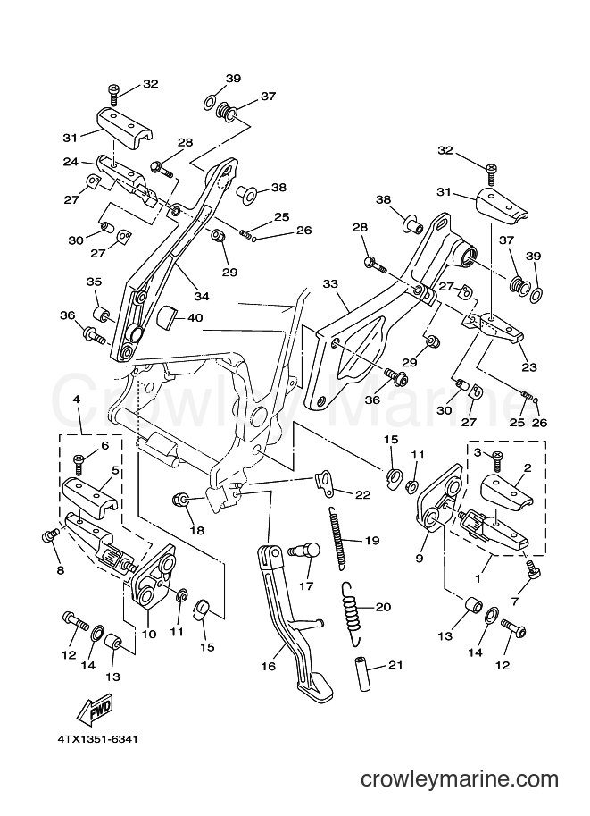 2000 Street Bike TDM850 - TDM850 (4TX6) [080] - STAND & FOOTREST