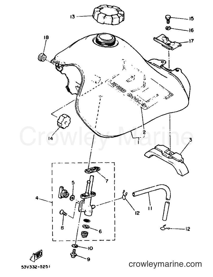 1987 Scooter DT80LC - DT80LC (2RA) [999] - FUEL TANK