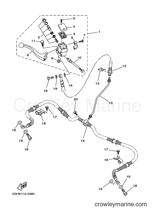 Yamaha Motors YFM400FWAN (5TE2) [010] - FRONT MASTER CYLINDER