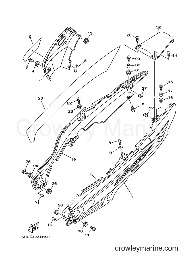 2005 Scooter T105E - T105E (5HUC) [010] - SIDE COVER