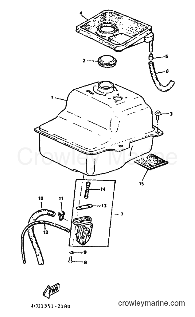 1995 Scooter YE80 - YE80 (4MU3) [999] - FUEL TANK