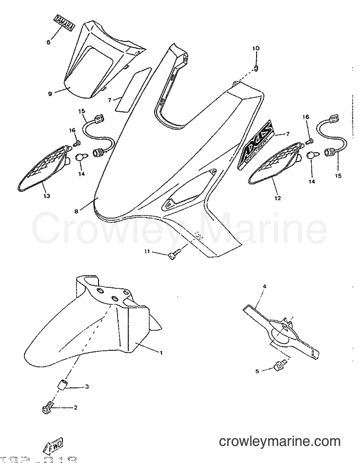 1996 Scooter YA50M - YA50M (5AK1) [999] - FENDER
