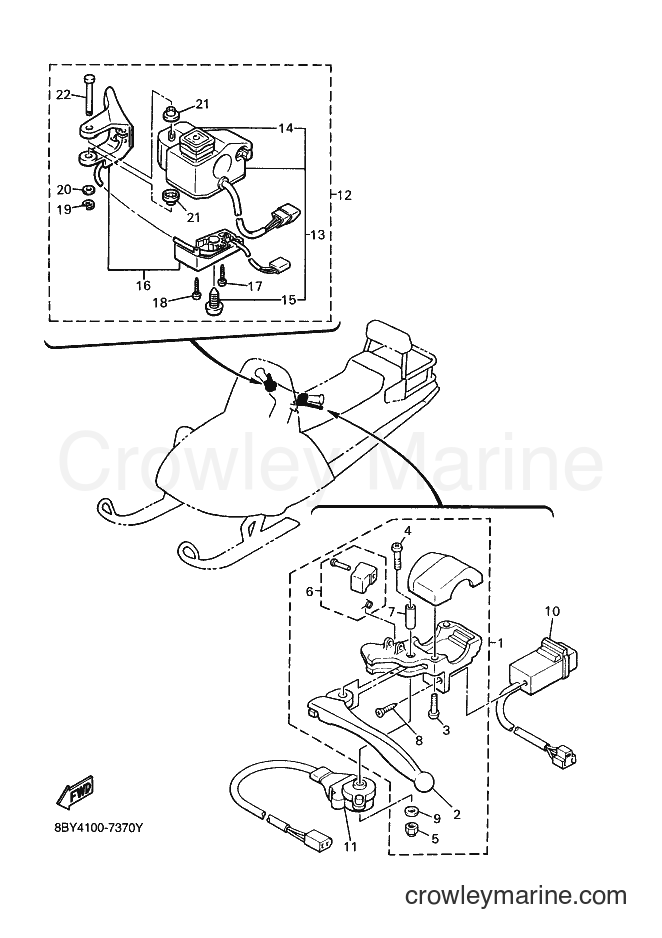1998 Snowmobile ET410TR - ET410TR (8BY5) [030] - HANDLE SWITCH & LEVER